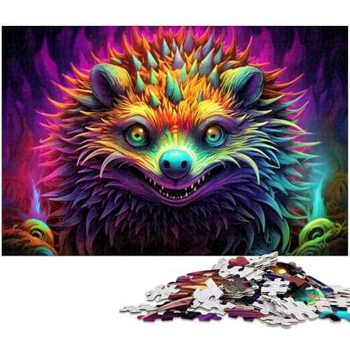 Erwachsene Art Igel 1000 Teile Puzzle Unmögliches Puzzle für und Teenager ab 14 Jahren Größe 50x75cm von LLONGKT