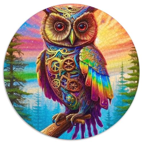 Eulen-Puzzle für Erwachsene, 1000 Teile, Geburtstagsgeschenkidee für Erwachsene, anspruchsvolles Denkspiel (67,5 x 67,5 cm) von LLONGKT