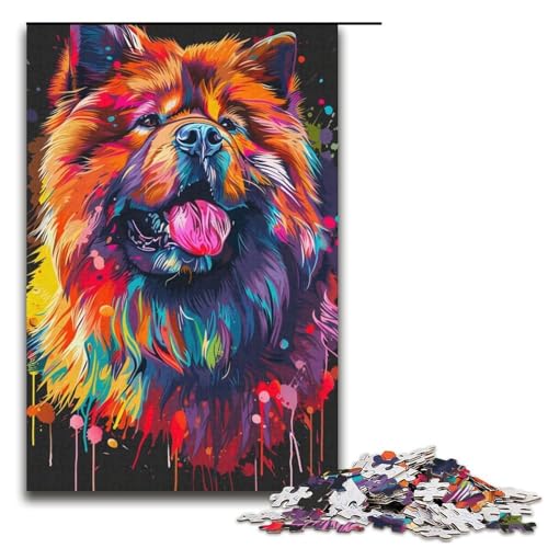Familienspaß-Puzzle, Chow-Chow-Hundekunst, für Erwachsene, 1000-teiliges Puzzle, anspruchsvoll zu vervollständigen, Aber lustig und humorvoll, Größe 38 x 26 cm Familienspaß-Puzzle, Chow-Chow-Hundekunst, für Erwachsene, 1000-teiliges Puzzle, anspruchsvoll zu vervollständigen, Aber lustig und humorvoll, Größe 38 x 26 cm von LLONGKT