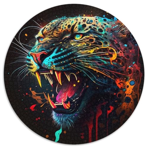 Fantasy-Leoparden-Puzzle für Erwachsene, 1000 Teile, pädagogisches Denkspiel für Erwachsene, künstlerische Heim- und Bürodekoration, ab 14 Jahren (67,5 x 67,5 cm) von LLONGKT