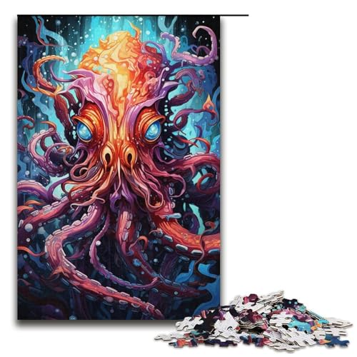 Farbmalerei-Oktopus-Puzzle für Erwachsene, 1000-teiliges Puzzle, Kunstwerk, Lernspiel für Geburtstag, Weihnachten, Größe 38 x 26 cm Farbmalerei-Oktopus-Puzzle für Erwachsene, 1000-teiliges Puzzle, Kunstwerk, Lernspiel für Geburtstag, Weihnachten, Größe 38 x 26 cm von LLONGKT