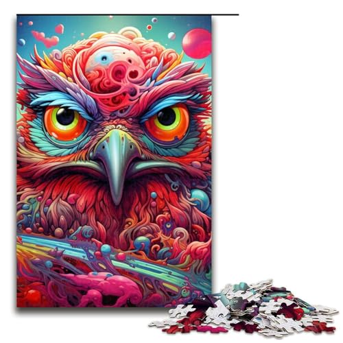 Farbvogel-Puzzle für Erwachsene, 1000 Teile, Puzzlespiel für Jugendliche ab 14 Jahren, Größe 50 x 75 cm von LLONGKT