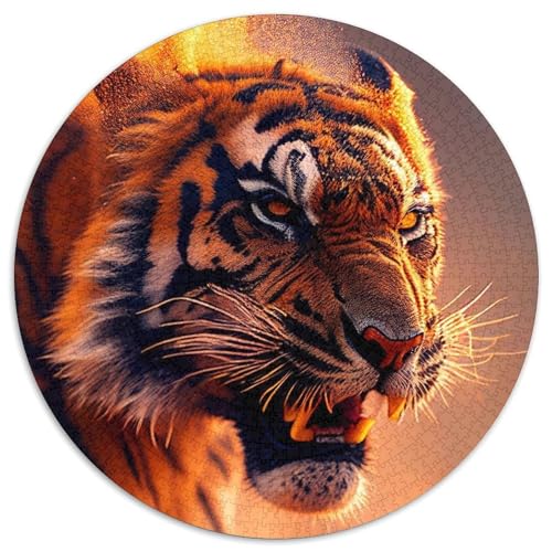 Feuertiger-Puzzle für Erwachsene, 1000 Teile, Geburtstagsgeschenkidee für Erwachsene, anspruchsvolles Denkspiel (67,5 x 67,5 cm) von LLONGKT