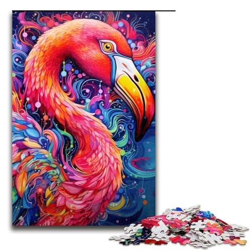 Flamingo-Puzzle, 1000 Teile, Puzzle für Erwachsene, Spiel für Teenager ab 14 Jahren, Größe 50 x 75 cm von LLONGKT