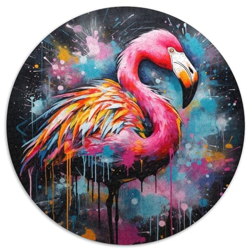Flamingo-Puzzle aus Pappe, 1000 Teile, Puzzle für Erwachsene, anspruchsvolles Denkspiel für Teenager, Spaß für den Spieleabend mit der Familie (Größe 67,5 x 67,5 cm) von LLONGKT