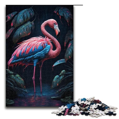Flamingo-Puzzle mit 1000 Teilen für Erwachsene, Holzpuzzle, Heimdekoration, Größe 50 x 75 cm Flamingo-Puzzle mit 1000 Teilen für Erwachsene, Holzpuzzle, Heimdekoration, Größe 50 x 75 cm von LLONGKT