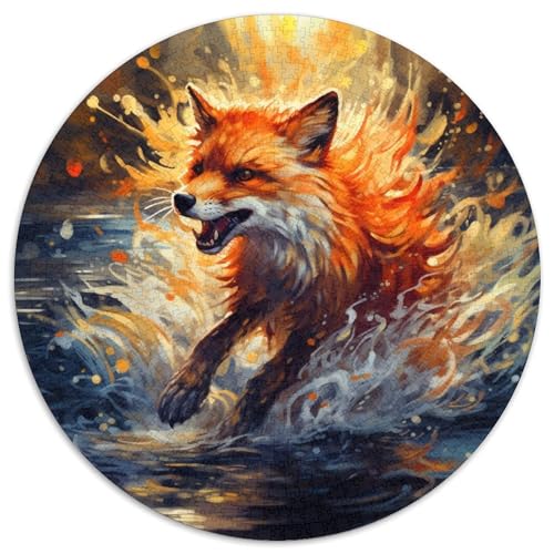 Fuchs-Puzzle für Erwachsene, 1000 Teile, pädagogisches Denkspiel, künstlerische Heim- und Bürodekoration, ab 14 Jahren (Größe 67,5 x 67,5 cm) von LLONGKT