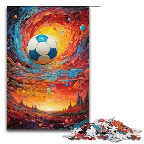 Fußball-Puzzle mit 1000 Teilen für Papppuzzles, pädagogisches Spielzeug zum Stressabbau, Größe 38 x 26 cm Fußball-Puzzle mit 1000 Teilen für Papppuzzles, pädagogisches Spielzeug zum Stressabbau, Größe 38 x 26 cm von LLONGKT