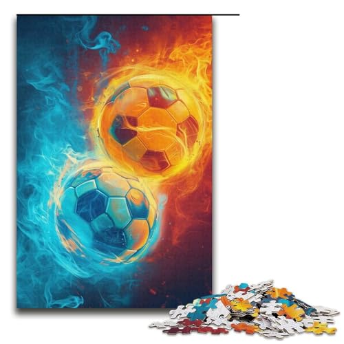 Fußball-Sportpuzzle für Erwachsene, 1000 Teile, Heimdekoration, Puzzlespielzeug, Weihnachts- und Geburtstagsgeschenke (Größe 38 x 26 cm) von LLONGKT