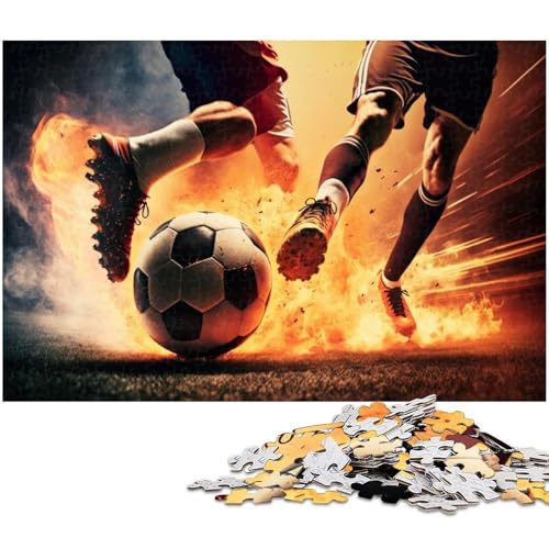 Fußballpuzzle für Erwachsene, 1000 Teile, Puzzle-Geschenk zum Geburtstag für Teenager ab 14 Jahren, Größe 50 x 75 cm von LLONGKT