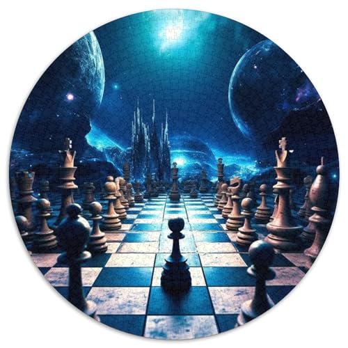 Galaxy Chess Paper Round Puzzles, 1000 Puzzles für Erwachsene, für Feiertage, Geburtstage und Familienspieleabende (67,5 x 67,5 cm) von LLONGKT