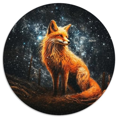 Galaxy Fox, runde Puzzles aus Pappe für Erwachsene, 1000-teiliges Denkspiel, Spiel für Erwachsene, interaktive Familienaktivität (Größe 67,5 x 67,5 cm) von LLONGKT