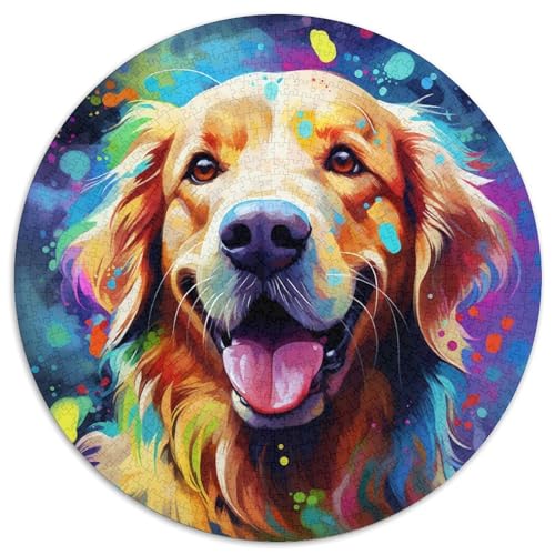 Golden Retriever Unmögliches Puzzle für Erwachsene, Puzzle für Erwachsene, 1000 Teile, Lernspielzeug für Teenager, Heimbüro-Dekor (67,5 x 67,5 cm) von LLONGKT