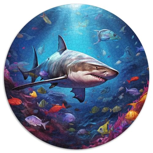 Hai-Puzzle für Erwachsene, 1000 Teile, pädagogisches Denkspiel, künstlerische Heim- und Bürodekoration, ab 14 Jahren (67,5 x 67,5 cm) von LLONGKT