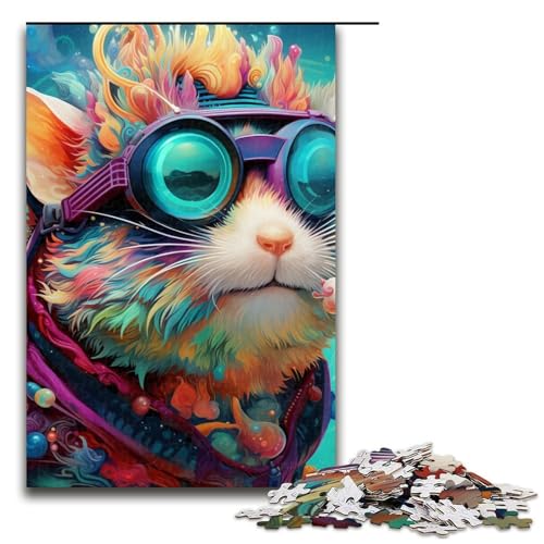 Hamster-Puzzle mit 1000 Teilen für Erwachsene, Lernspiel, Herausforderung, Spielzeug, Kunstwerk, Geschenk, Größe 50 x 75 cm Hamster-Puzzle mit 1000 Teilen für Erwachsene, Lernspiel, Herausforderung, Spielzeug, Kunstwerk, Geschenk, Größe 50 x 75 cm von LLONGKT