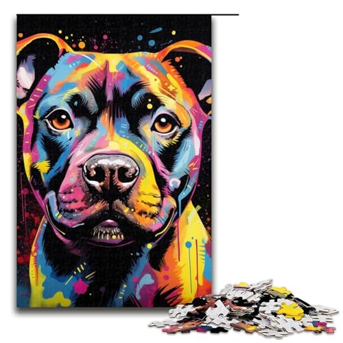 Hunde-Graffiti-Mal-Puzzle-Spielzeug für Erwachsene, 1000 Teile, Lernspiel für Geburtstag, Weihnachten, für Jugendliche ab 14 Jahren, Größe 50 x 75 cm Hunde-Graffiti-Mal-Puzzle-Spielzeug für Erwachsene, 1000 Teile, Lernspiel für Geburtstag, Weihnachten, für Jugendliche ab 14 Jahren, Größe 50 x 75 cm von LLONGKT