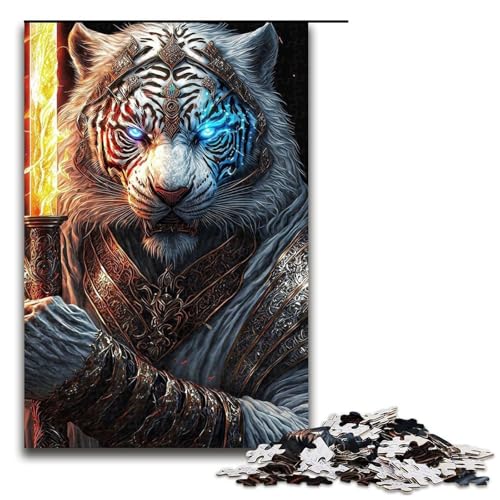 Jigsaw Mechanischer Tiger Puzzle 1000 Teile für Erwachsene Holzpuzzle Erwachsene Lernspiel (Größe 50x75cm) von LLONGKT