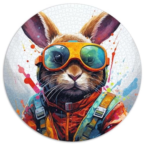 Kaninchen-Puzzle für Erwachsene, 1000 Teile, anspruchsvolles Denkspiel, Familienaktivität, Heimdekoration, (67,5 x 67,5 cm) von LLONGKT