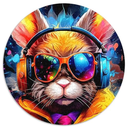 Kaninchen-Puzzle für Erwachsene, 1000 Teile, pädagogisches Denkspiel, künstlerische Heim- und Bürodekoration, ab 14 Jahren (67,5 x 67,5 cm) von LLONGKT