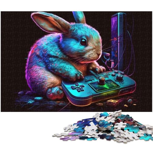 Kaninchenspiel für Erwachsene, 1000 Teile, Unmögliches Puzzle für Jugendliche ab 14 Jahren, Größe 50 x 75 cm von LLONGKT