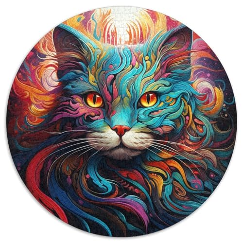Katzen-Puzzle aus Karton für Erwachsene, 1000 Teile, interaktives Familienspiel, Denksportaufgabe, Lernspielzeug (67,5 x 67,5 cm) von LLONGKT