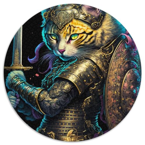 Katzenkrieger-Puzzle für Erwachsene, 1000 Teile, pädagogisches Denkspiel, künstlerische Heim- und Bürodekoration, ab 14 Jahren (67,5 x 67,5 cm) von LLONGKT