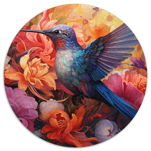 Kolibri-Kunstpuzzle für Erwachsene, 1000 Teile, pädagogisches Denkspiel für Erwachsene, künstlerische Heim- und Bürodekoration, ab 14 Jahren (67,5 x 67,5 cm) von LLONGKT