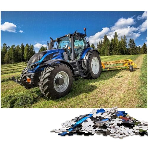 Landwirtschaftliche Werkzeuge Traktoren Puzzle 1000 Teile für Erwachsene Herausforderndes Schwieriges Puzzle Weihnachtspuzzle Geschenke Größe 50x75cm von LLONGKT