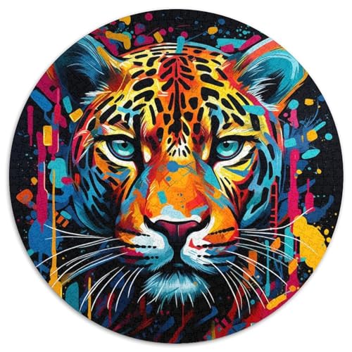 Leoparden-Graffiti-Puzzle für Erwachsene, 1000 Teile, Geburtstagsgeschenkidee für Erwachsene, anspruchsvolles Denkspiel (67,5 x 67,5 cm) von LLONGKT