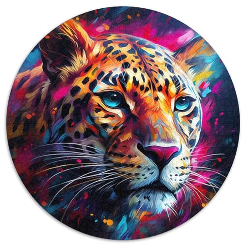 Leoparden-Puzzle für Erwachsene, 1000 Teile, Geburtstagsgeschenkidee für Erwachsene, anspruchsvolles Denkspiel (67,5 x 67,5 cm) von LLONGKT