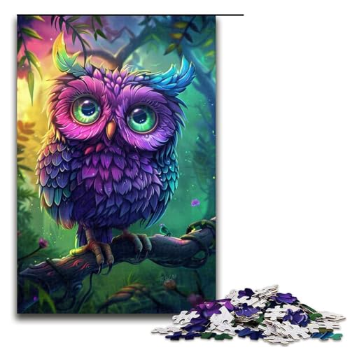 Lernpuzzle Dream Owl Puzzle 1000 Teile für Erwachsene, Familienspiel, Geburtstagsgeschenk, Geschenke (Größe 50 x 75 cm) von LLONGKT