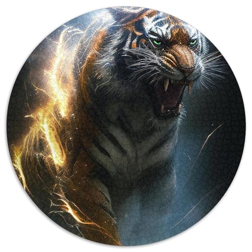 Lightning Tigers Papierpuzzle für Erwachsene, 1000 Teile, farbenfrohe Heimdekoration und interaktives Familienspiel, (Größe 67,5 x 67,5 cm) von LLONGKT