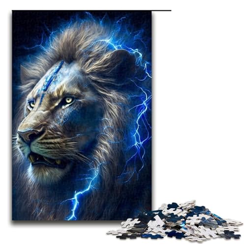 Löwen-Puzzle, 1000 Teile, Puzzle für Erwachsene, Kunstwerk für Teenager ab 14 Jahren, Größe 50 x 75 cm von LLONGKT