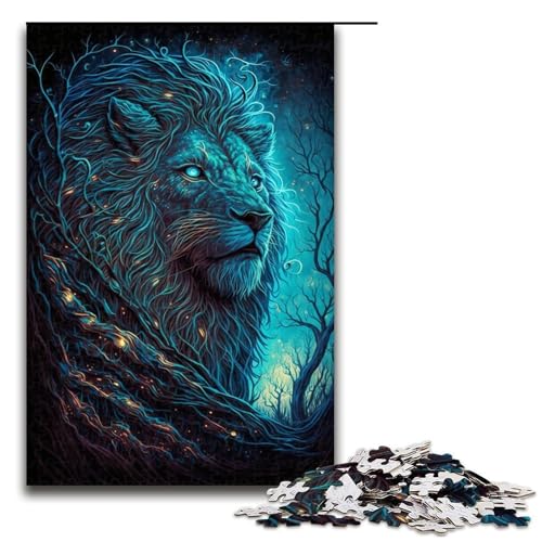 Löwen-Puzzle, 1000 Teile, für Erwachsene, tolles Geschenk für Teenager ab 14 Jahren, Größe 50 x 75 cm von LLONGKT