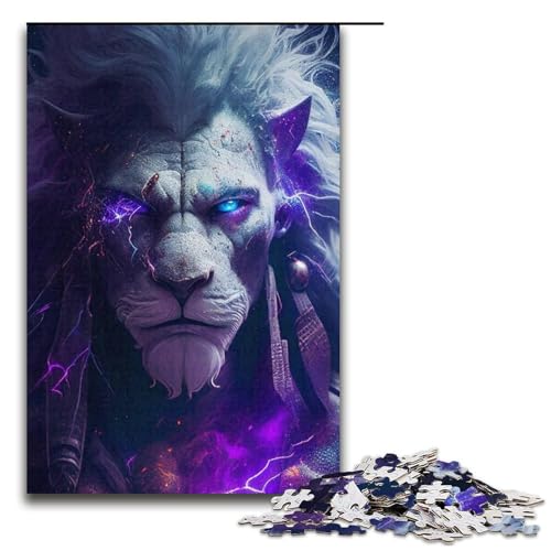 Löwen-Puzzle 1000 Teile für Erwachsene, Lernpuzzle, Familienspiel, Stressabbau, schwierige Herausforderung, Puzzlegröße 38 x 26 cm Löwen-Puzzle 1000 Teile für Erwachsene, Lernpuzzle, Familienspiel, Stressabbau, schwierige Herausforderung, Puzzlegröße 38 x 26 cm von LLONGKT