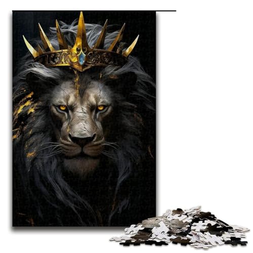 Löwen-Puzzle für Erwachsene, 1000 Teile, Puzzlespiel für Jugendliche ab 14 Jahren, Größe 50 x 75 cm von LLONGKT