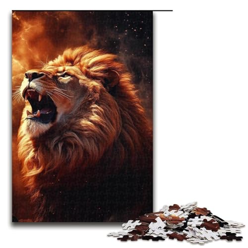 Löwen-Puzzle für Erwachsene, 1000 Teile, Puzzlespiel für Jugendliche ab 14 Jahren, Größe 50 x 75 cm von LLONGKT