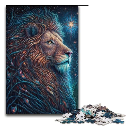 Löwen-Puzzle mit 1000 Teilen für Papppuzzles, pädagogisches Spielzeug zum Stressabbau, Größe 38 x 26 cm Löwen-Puzzle mit 1000 Teilen für Papppuzzles, pädagogisches Spielzeug zum Stressabbau, Größe 38 x 26 cm von LLONGKT