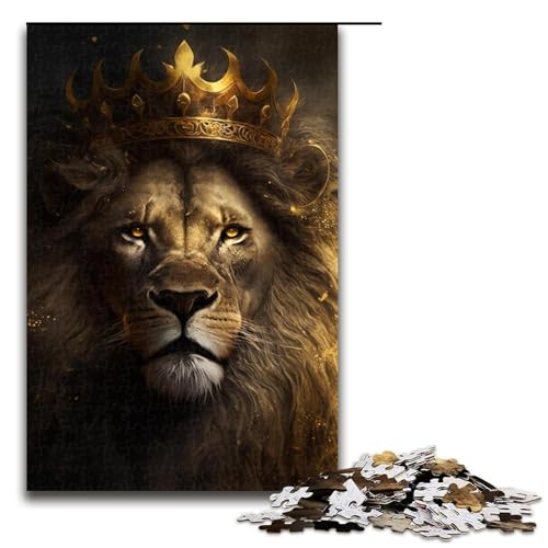 Löwenpuzzle mit 1000 Teilen für Erwachsene, Holzpuzzle, Heimdekoration, Größe 50 x 75 cm Löwenpuzzle mit 1000 Teilen für Erwachsene, Holzpuzzle, Heimdekoration, Größe 50 x 75 cm von LLONGKT