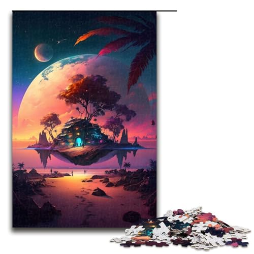 Magic Villa Puzzles für Erwachsene, 1000 Teile, schwieriges Puzzle, perfekte Dekoration für Teenager ab 14 Jahren, Größe 50 x 75 cm von LLONGKT