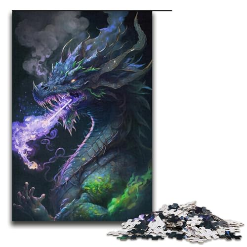 Mystery Cosmic Dragon Puzzlespiel, 1000-teiliges Puzzle für Erwachsene, einzigartige Geburtstagsgröße, 38 x 26 cm Mystery Cosmic Dragon Puzzlespiel, 1000-teiliges Puzzle für Erwachsene, einzigartige Geburtstagsgröße, 38 x 26 cm von LLONGKT