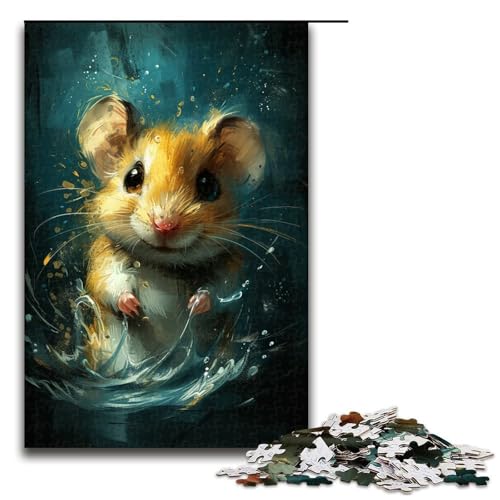 Niedliches kleines gelbes Tiger-Puzzle für Erwachsene, 1000 Teile, zur Verbesserung des Gedächtnisses, geeignet für Jugendliche ab 14 Jahren (Größe 50 x 75 cm) von LLONGKT