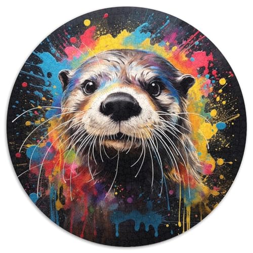Otter-Puzzle für Erwachsene, 1000 Teile, pädagogisches Denkspiel, künstlerische Heim- und Bürodekoration, ab 14 Jahren (67,5 x 67,5 cm) von LLONGKT