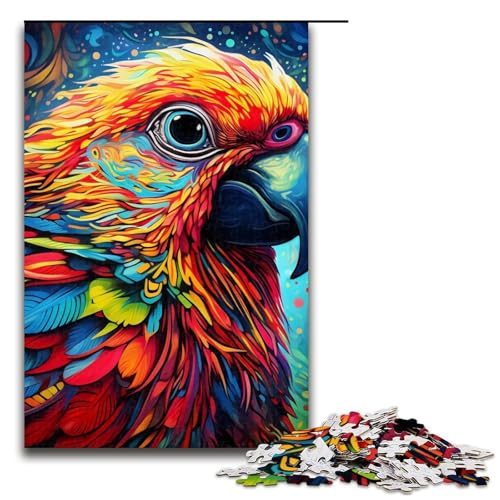 Papageien-Puzzle, 1000 Teile, Puzzle für Erwachsene, Lernspiele, Eltern-Kind-Interaktion, Größe 50 x 75 cm von LLONGKT