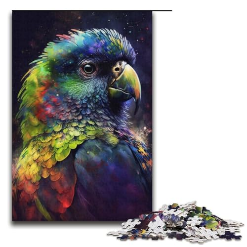 Papageien-Puzzle, 1000 Teile, für Erwachsene, Heimkunst-Dekoration, für Teenager ab 14 Jahren, Größe 38 x 26 cm von LLONGKT
