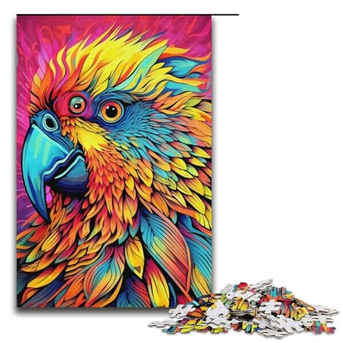 Papageien-Puzzle für Erwachsene, 1000 Teile, Geschenke zur Heimdekoration für Teenager ab 14 Jahren, Größe 38 x 26 cm von LLONGKT