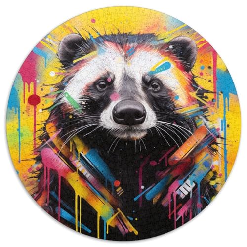 Pferde-Graffiti-Puzzles für Erwachsene, 1000-teiliges, anspruchsvolles DIY-Denkspiel, perfektes Familienspiel oder dekoratives Geschenk (67,5 x 67,5 cm) von LLONGKT