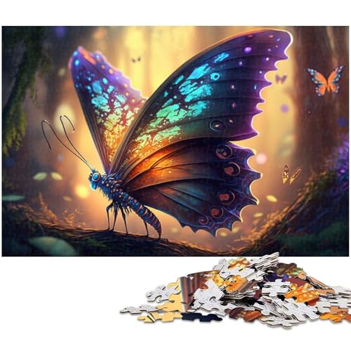 Puzzle, Farbiges Schmetterlings-Puzzle, 1000 Teile, für Erwachsene, Wanddekoration, Familienspiel, Stressabbau, schwierige Herausforderung, Puzzlegröße 50 x 75 cm Puzzle, Farbiges Schmetterlings-Puzzle, 1000 Teile, für Erwachsene, Wanddekoration, Familienspiel, Stressabbau, schwierige Herausforderung, Puzzlegröße 50 x 75 cm von LLONGKT