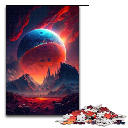 Puzzle, farbenfrohes Planeten-Berge-Puzzle, 1000 Teile, für Erwachsene, praktisches Spiel, Weihnachts- und Geburtstagsgeschenk für Teenager ab 14 Jahren, Größe 50 x 75 cm Puzzle, farbenfrohes Planeten-Berge-Puzzle, 1000 Teile, für Erwachsene, praktisches Spiel, Weihnachts- und Geburtstagsgeschenk für Teenager ab 14 Jahren, Größe 50 x 75 cm von LLONGKT