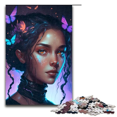 Puzzle „Charming Girl“ 1000 Teile für Erwachsene, Lernspiele, Staycation, Zeitvertreib für Teenager ab 14 Jahren, Größe 50 x 75 cm von LLONGKT